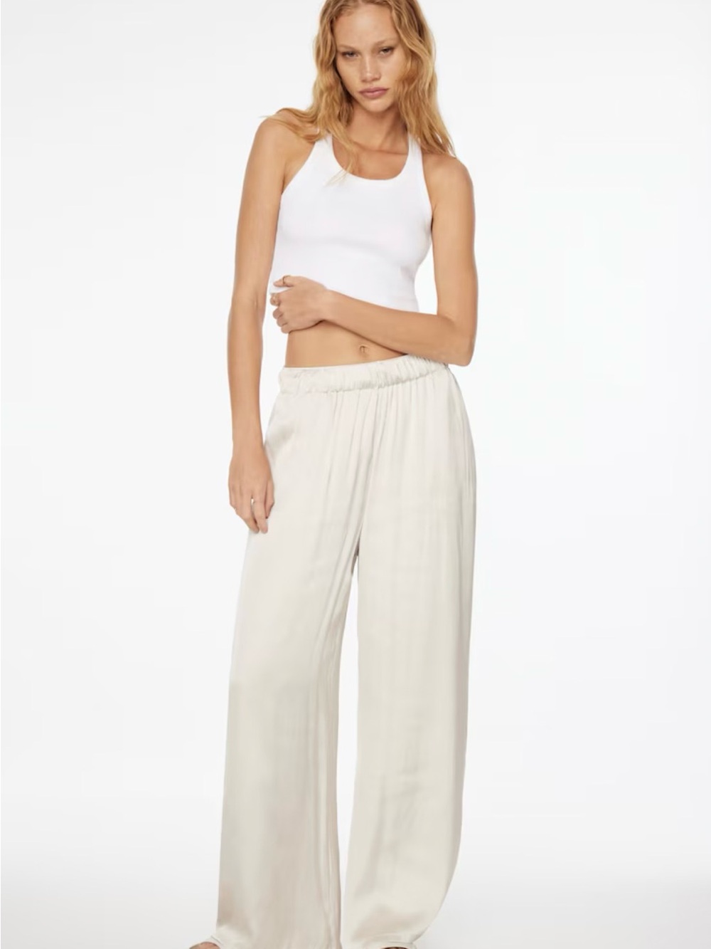 Heidi Satin Wide-Leg Pants